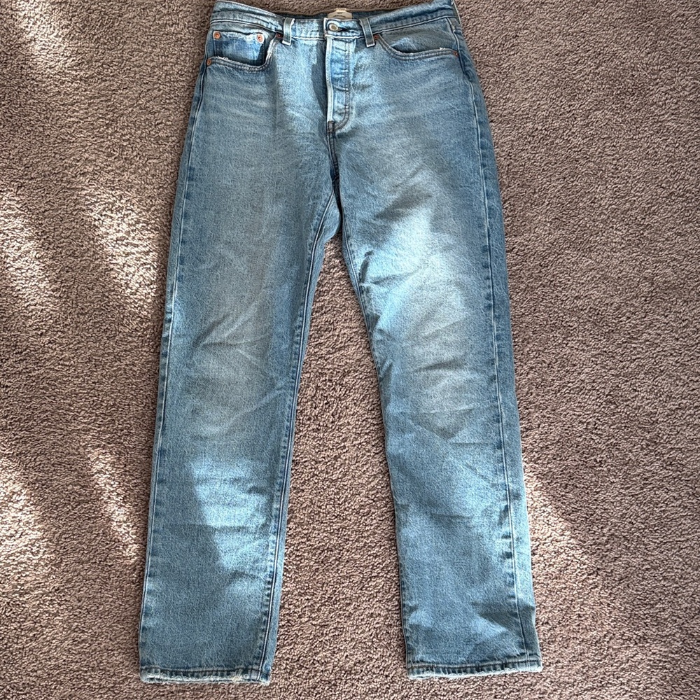 Levi's 501 Original Fit Light Blue Straight Jeans